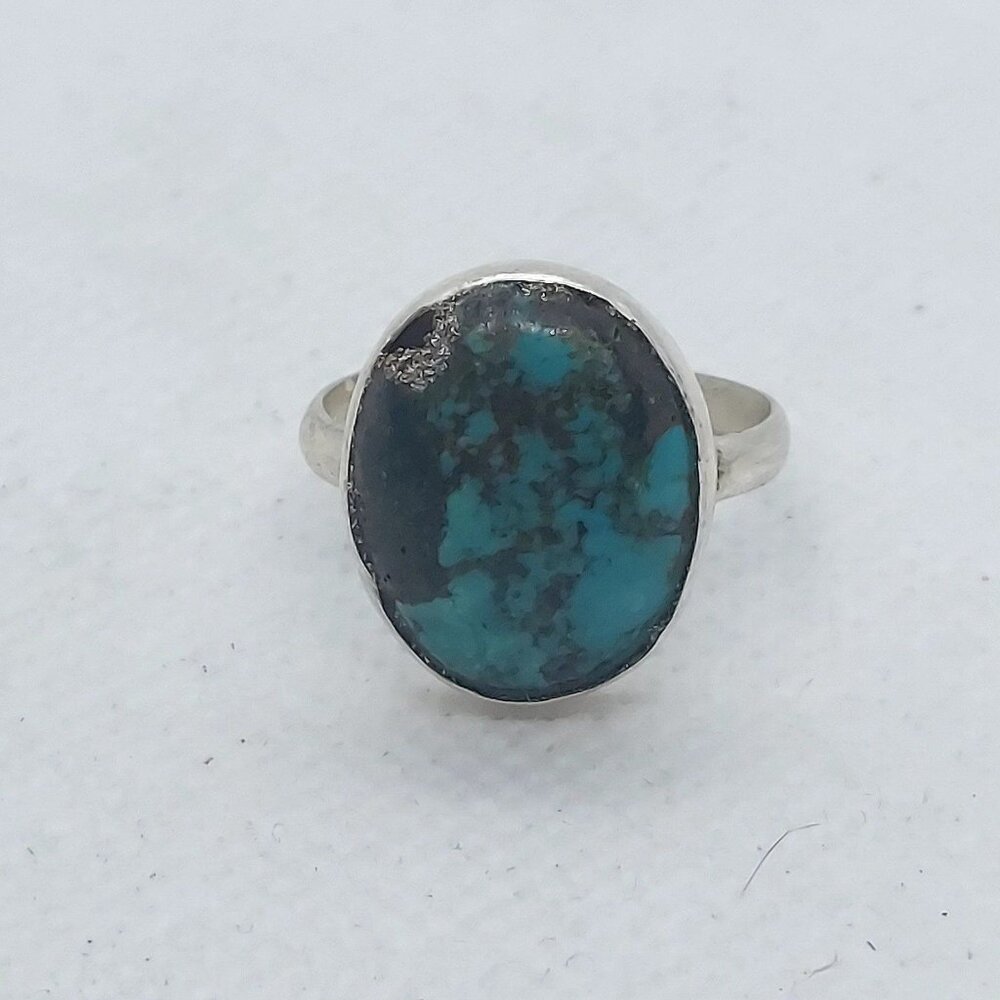 Ring sterling silver 925 turquoise size 8.25